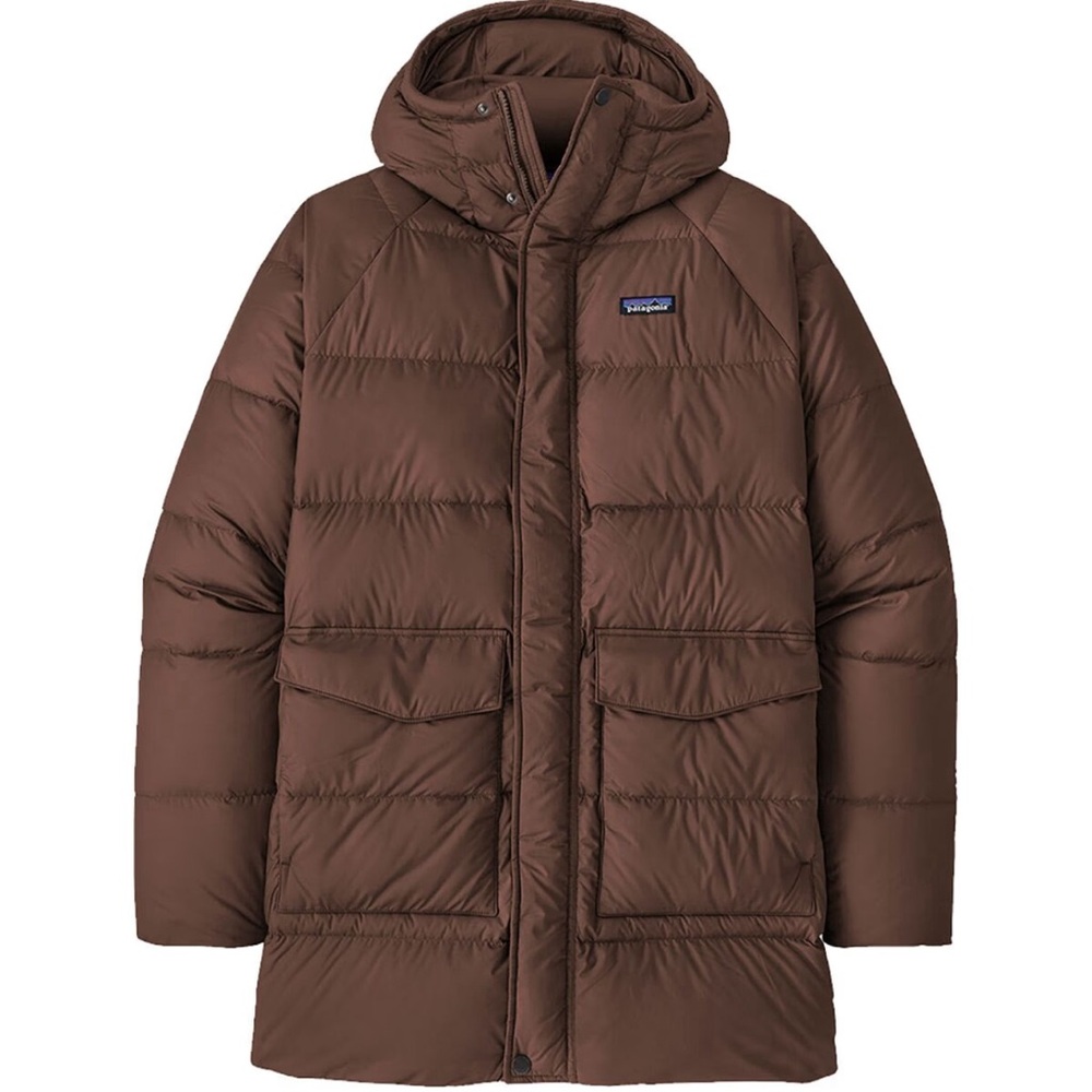 Men's Patagonia Silent Down Parka Coat Sz: XS Color: Brown Excellent conditions